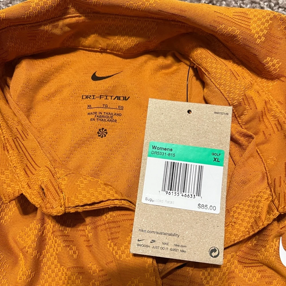 NWT Nike Women’s Dri-fit golf polo XL Orange - Picture 3 of 8